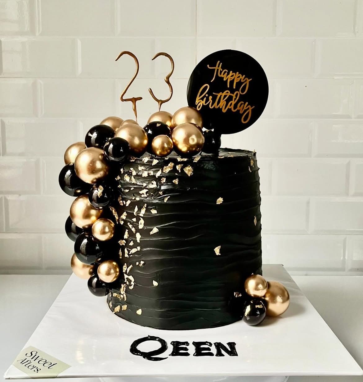 Custom Black Night chocolate cake created for Meerqeen’s 23rd birthday
