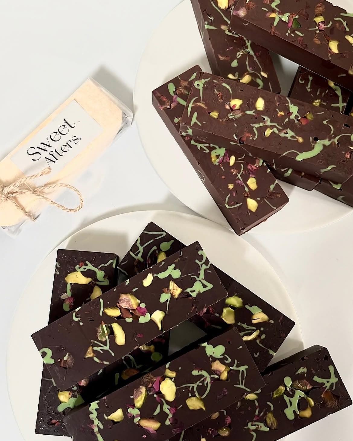 Chocolate pistachio kunafa bars